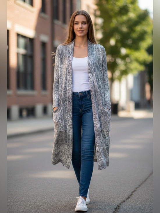 BB Dakota Sweaters - BB Dakota Monochrome Women's Cardigan